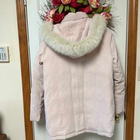 Women's London Fog pale pink coat Sz L - Picture 2 of 12